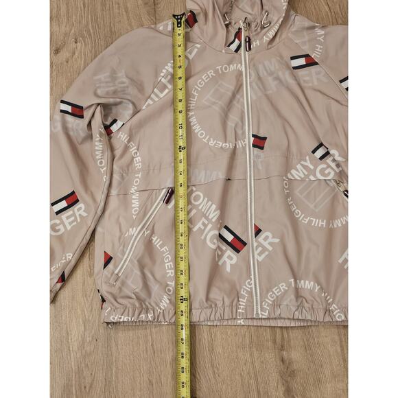 New With Tags Tommy Hilfiger Full Zip Windbreaker Men's XL Tan - Picture 8 of 9